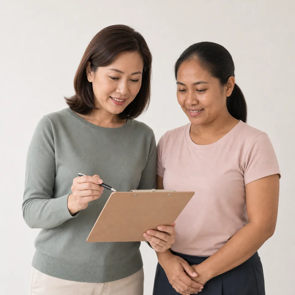 Singapore employer following a domestic helper hiring and Work Permit checklist